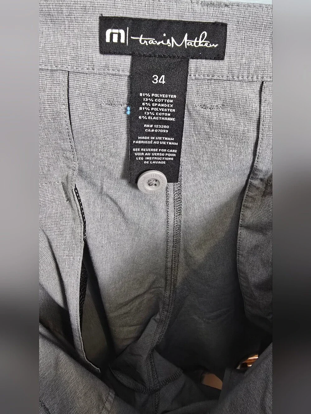 Travis Mathew Men's Light Gray Flat-Front Shorts